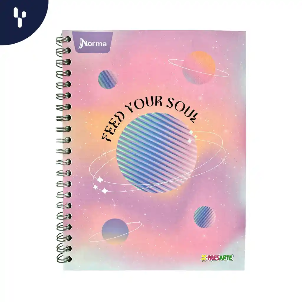 Cuaderno Argollado X-presarte Tapa Dura Grande 80 Hojas Linea Corriente (diferentes Motivos) Femenino