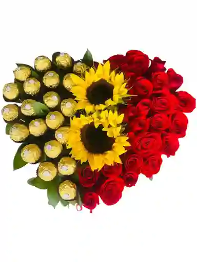Caja De Rosas Chocolates