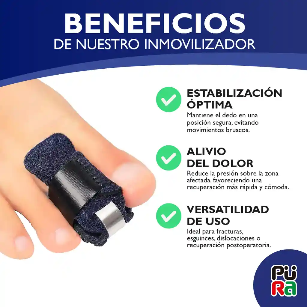 Inmovilizador Dedo Ajustable Pie