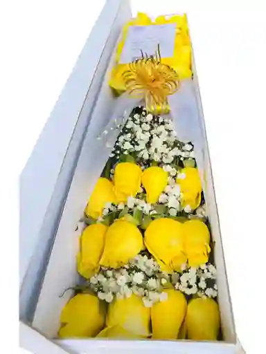 Caja De Rosas Rectangular
