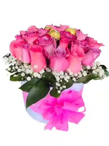 Caja De Rosas Pinky