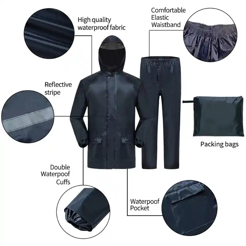 Traje Impermeable Lluvia 100% Impermeable Sudadera Liviano Disponible Talla L, M, Xl Y Xxl