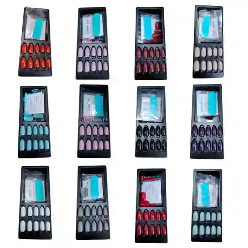 Uñas Acrílicas Postizas X 24 Unidades