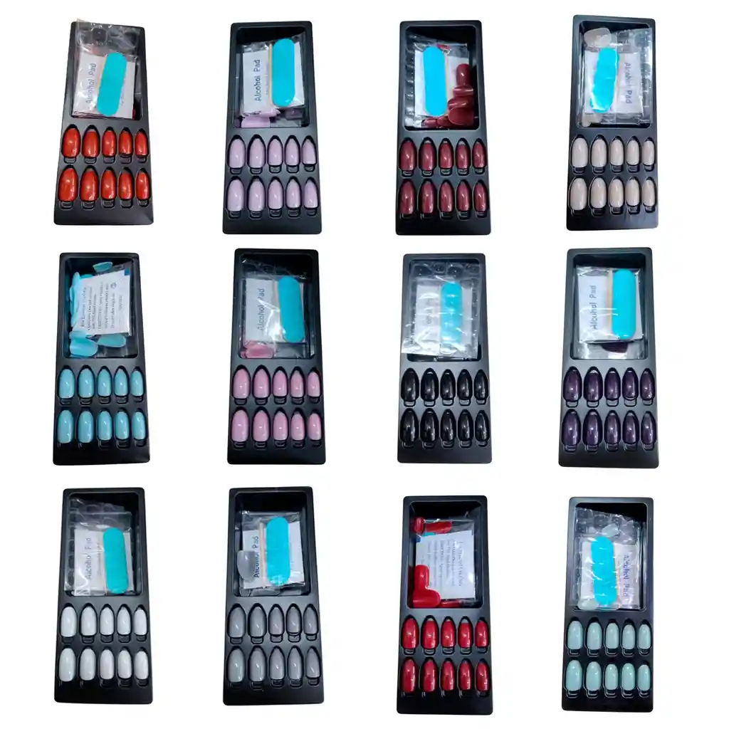 Uñas Acrílicas Postizas X 24 Unidades