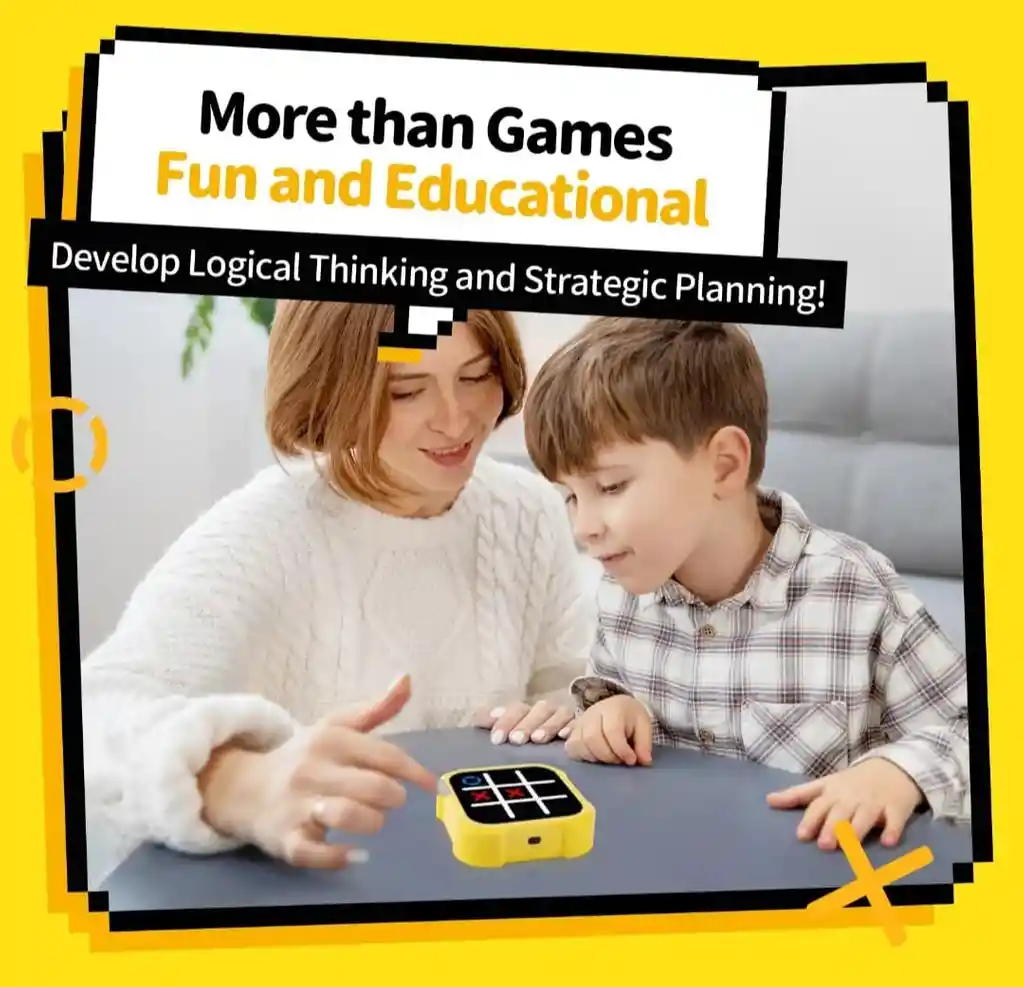 Juego De Tic Tac Toe 4 En 1 Consola Electrónica Portátil