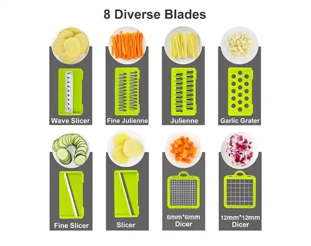 Tabla De Picar Multifuncional Con Cortador – 6 En 1 Para Frutas Y Verduras
