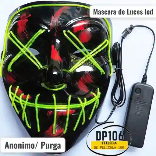 Mascara Luz Led Anonimo Purga Se Envia Color Aleatorio