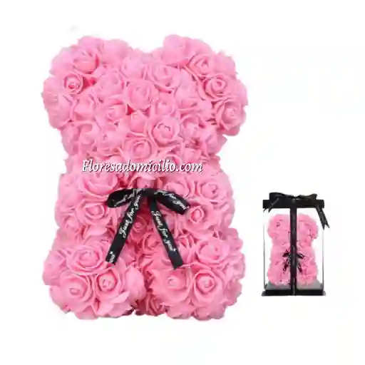 Oso De Rosas En Foami Rosado 20cms