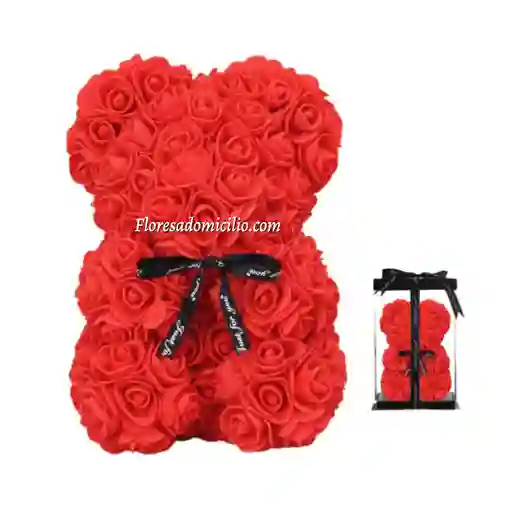 Oso De Rosas En Foami Rojo 20cms