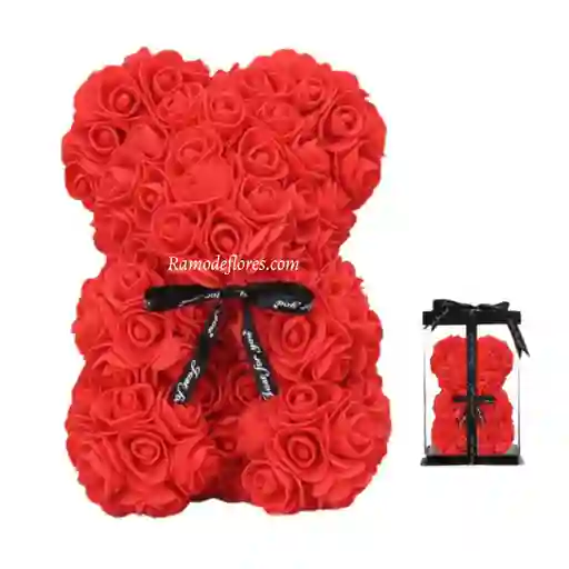 Oso De Rosas En Foami Rojo 20cms