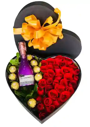 Caja De Rosas Champange