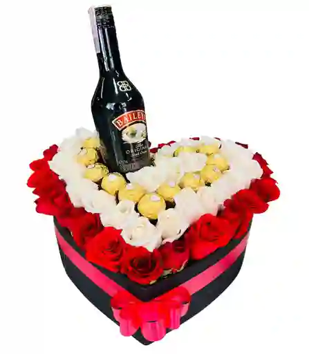 Caja De Rosas Corazón Premium