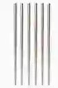 Palillos Chinos Metálicos Acero Inoxidable X5 Pares
