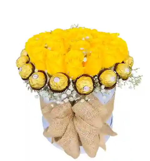 Caja De Rosas Diseño Sol