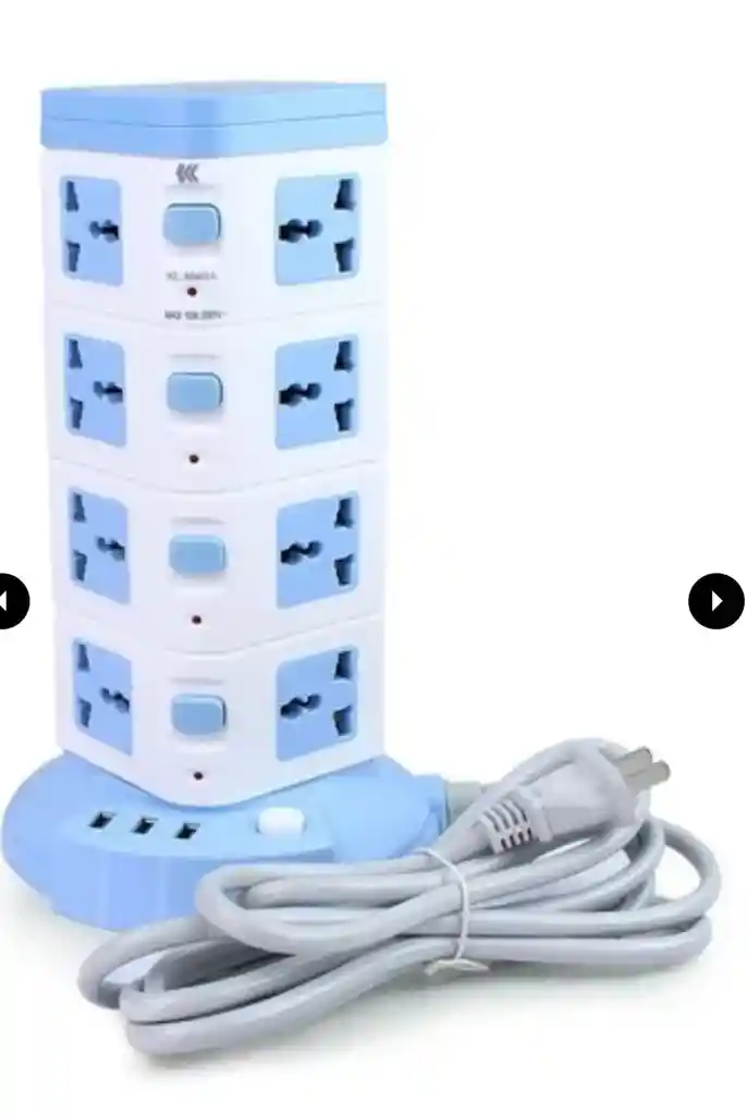 Multitoma Vertical Multifuncional – Torre De Energía Con Puertos Usb