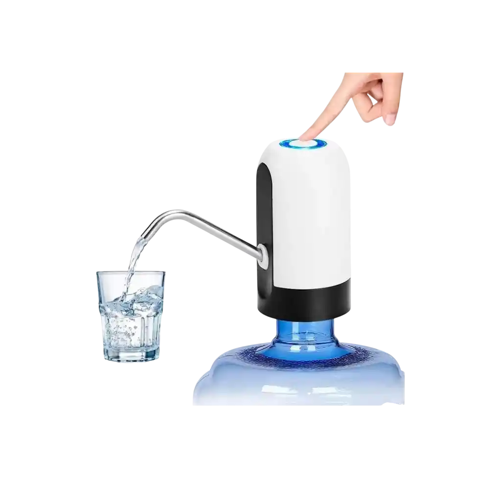 Dispensador De Agua Recargable Para Botellón Bomba Eléctrica Color Blanco
