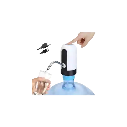 Dispensador De Agua Recargable Para Botellón Bomba Eléctrica Color Blanco