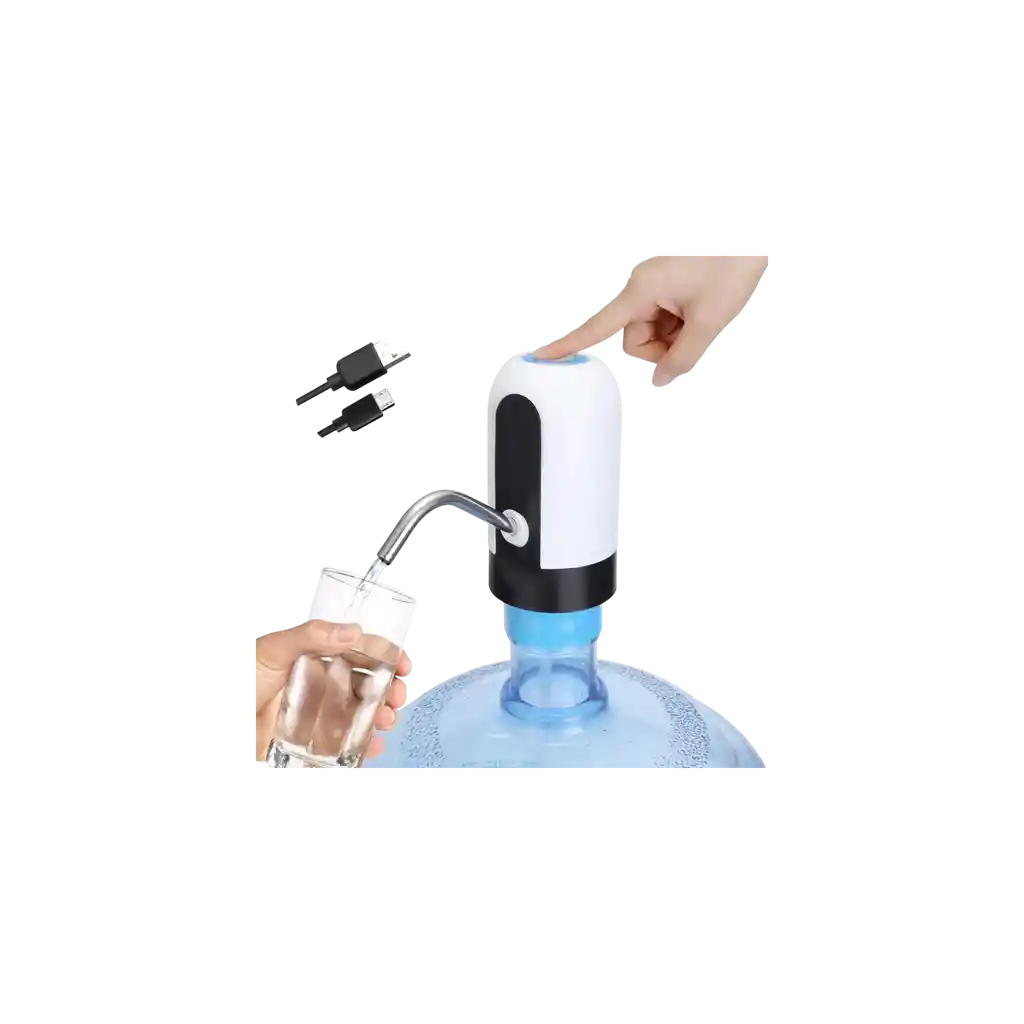 Dispensador De Agua Recargable Para Botellón Bomba Eléctrica Color Blanco