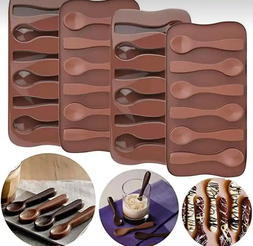 Molde Silicona Cucharas Mini X 6 Cavidades