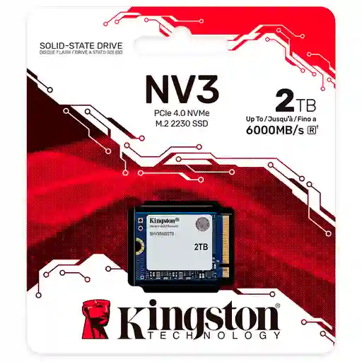 Unidad Sólida M.2 Kingston Nv3 2tb 6000/5000 Mb/s (m. 2 2230)