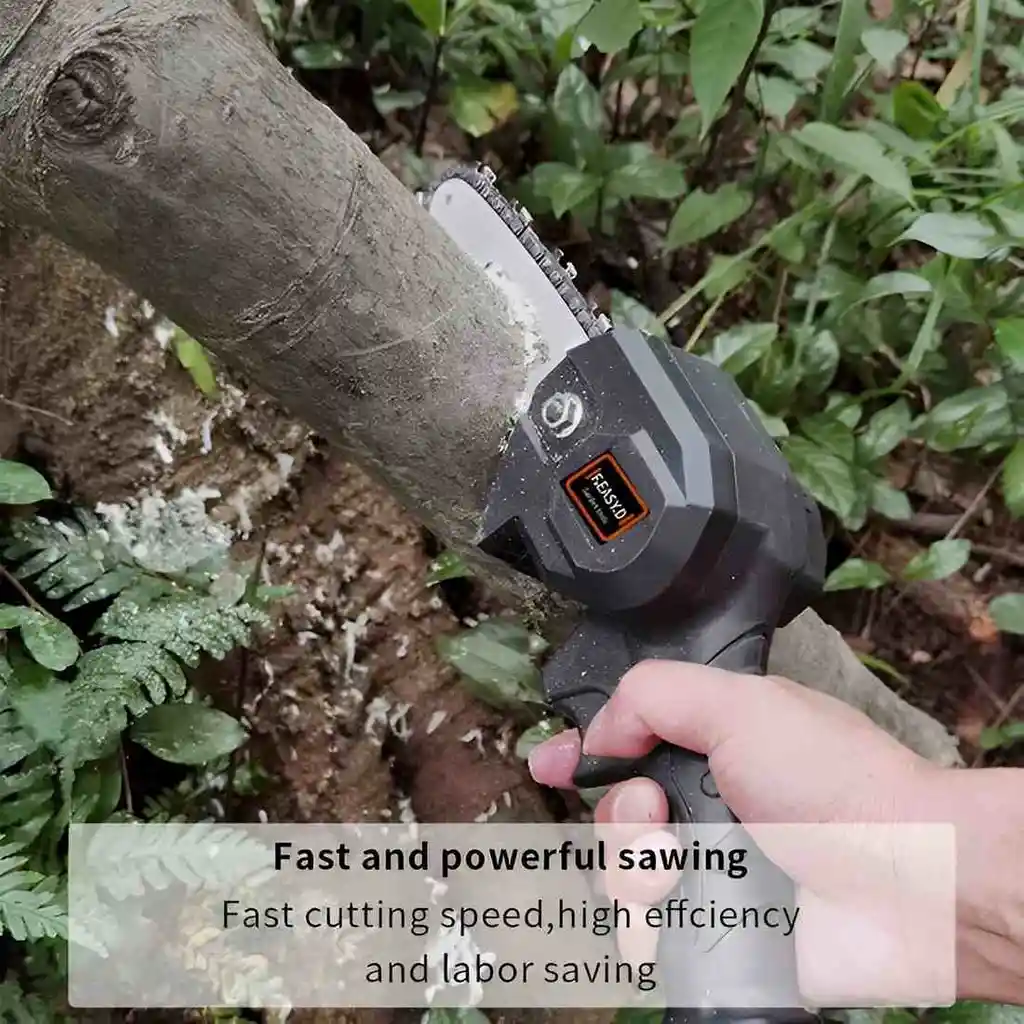 Mini Motosierra De Mano Portátil Ergonómico Recargable 48 V