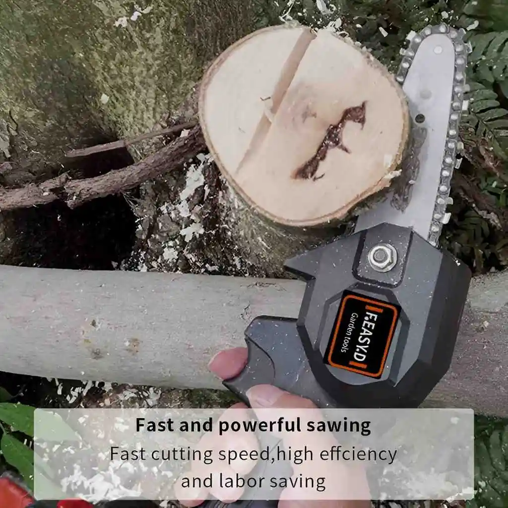 Mini Motosierra De Mano Portátil Ergonómico Recargable 48 V