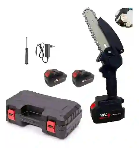Mini Motosierra De Mano Portátil Ergonómico Recargable 48 V