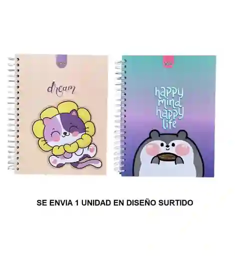 Cuaderno 5 Materias Cuadriculado De Mujer Lukis Muñecos