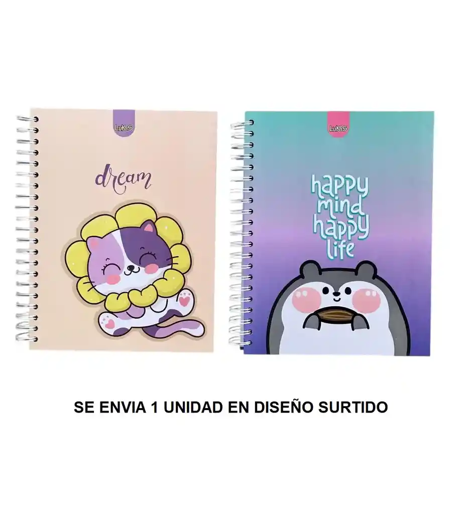 Cuaderno 5 Materias Cuadriculado De Mujer Lukis Muñecos