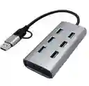 Multipuerto Usb + Tipo C – 7 Puertos De Alta Velocidad