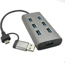 Multipuerto Usb + Tipo C – 7 Puertos De Alta Velocidad
