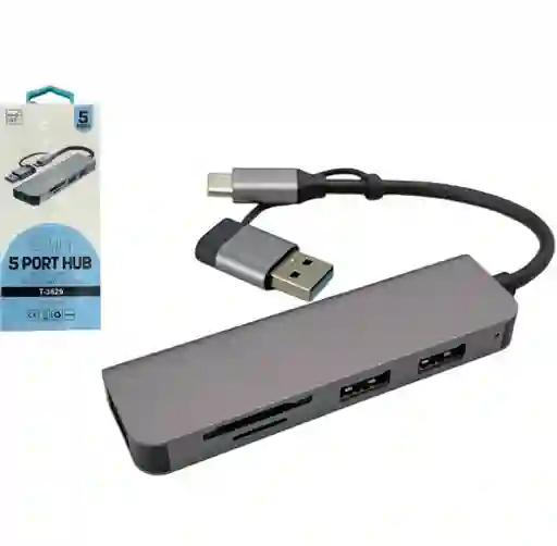 Multipuerto Usb 6 En 1 – Expande Tus Conexiones Con Estilo