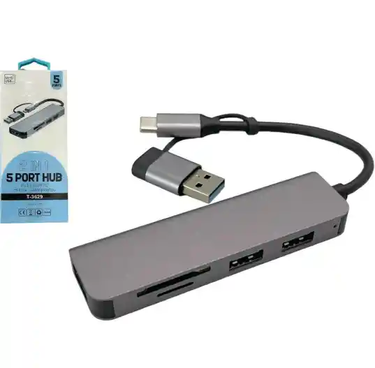 Multipuerto Usb 6 En 1 – Expande Tus Conexiones Con Estilo