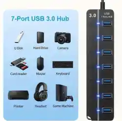Multipuerto Usb 3.0 De 7 Entradas – Rinde Al Máximo