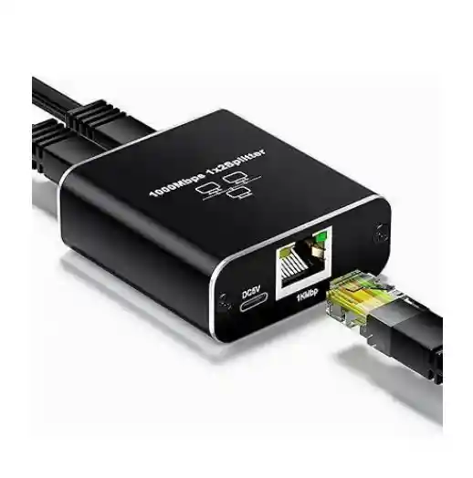 Multipuerto Ethernet 2 Salidas – Ideal Para Red En Oficina O Hogar