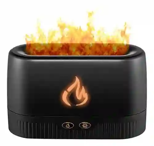Humidificador Difusor Aromaterapia - Luz Led Efecto Flama Y Vapor Frío