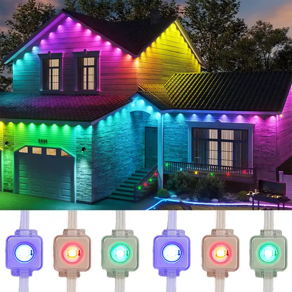 Luces Rgb Ip67 Para Exteriores 30m 60 Luces