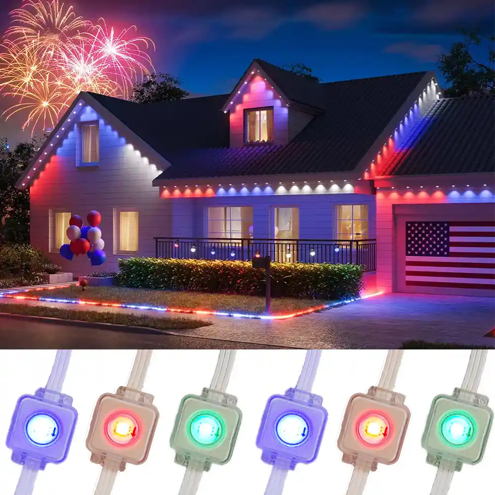 Luces Rgb Ip67 Para Exteriores 30m 60 Luces