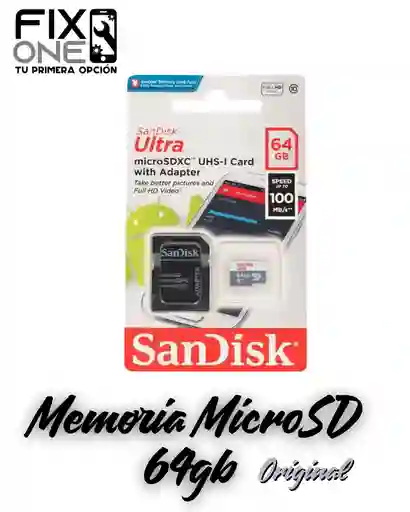 Memoria Micro-sd C10 De 64 Gb Ultra Sandisk