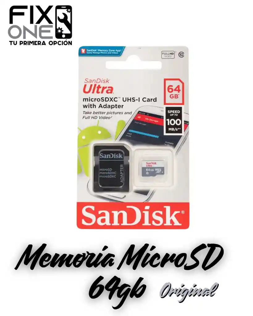 Memoria Micro-sd C10 De 64 Gb Ultra Sandisk