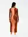 Vestido Largo Mesh - The Polaris Morado Sm