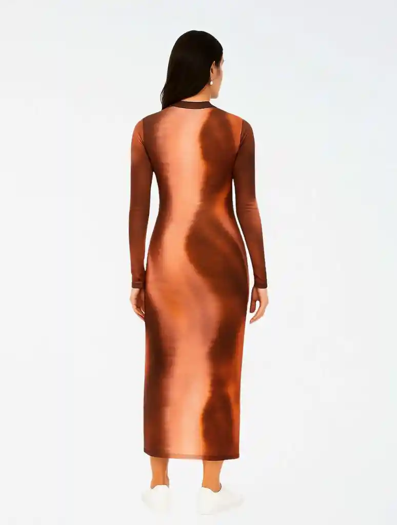 Vestido Largo Mesh - The Polaris Morado Sm