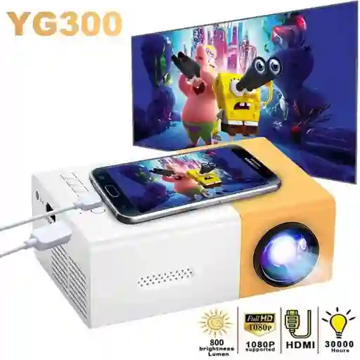 Proyector Mini Genérica Yg300 600lm Amarillo/blanco