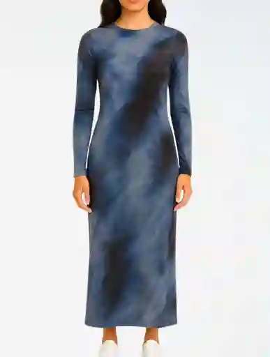 Vestido Largo Mesh - The Polaris Azul Sm