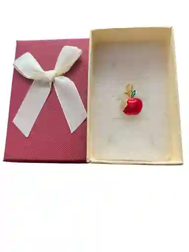Dije Diseño De Manzana Con Cover Gold