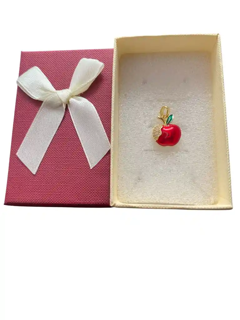 Dije Diseño De Manzana Con Cover Gold