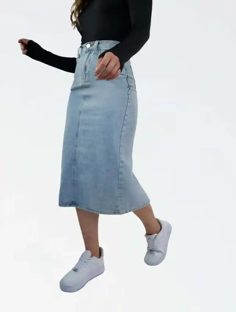 Falda Para Mujer Denim - The Bohemian Azul S