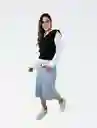 Falda Para Mujer Denim - The Bohemian Azul S