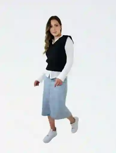 Falda Para Mujer Denim - The Bohemian Azul S
