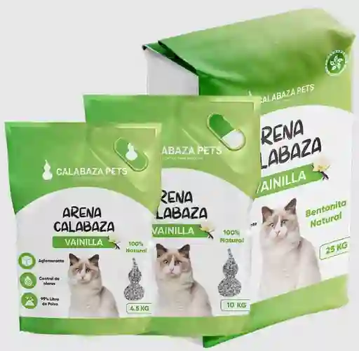 Arena Calabaza Pets 100% Bentonita 10 Kg Vainilla